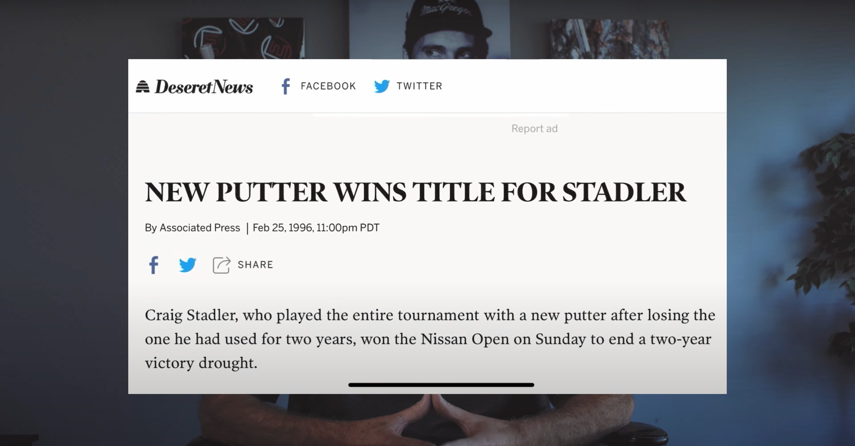 NEW PUTTER WINS TITLE FOR STADLER